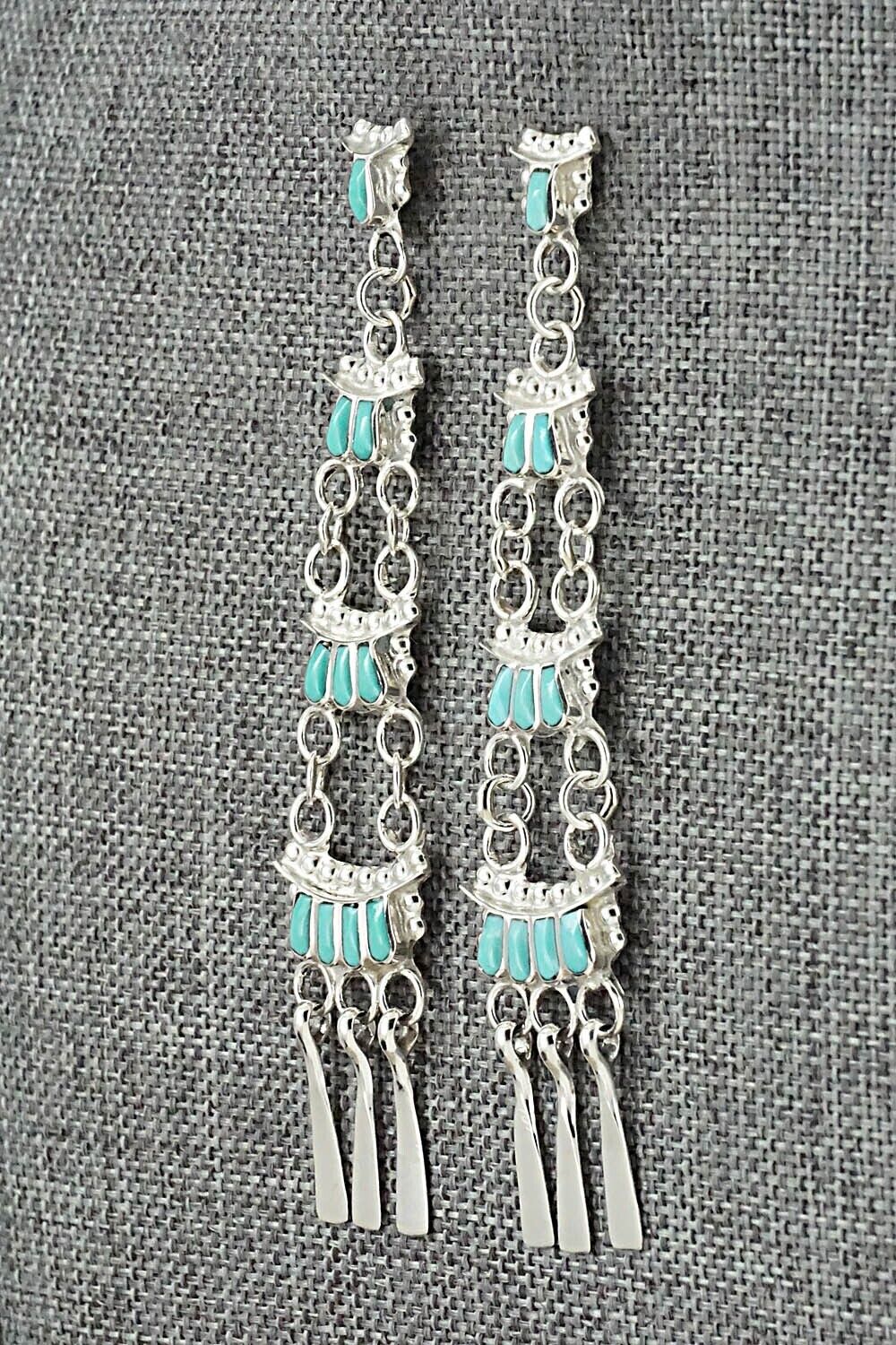 Turquoise & Sterling Silver Necklace and Earrings Set - Lucy Sheeyka - Image 11