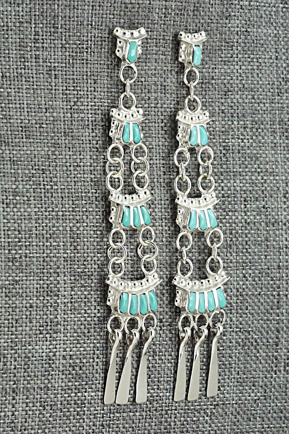 Turquoise & Sterling Silver Necklace and Earrings Set - Lucy Sheeyka - Image 12