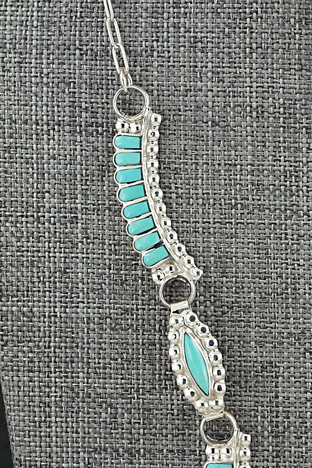 Turquoise & Sterling Silver Necklace and Earrings Set - Lucy Sheeyka - Image 5