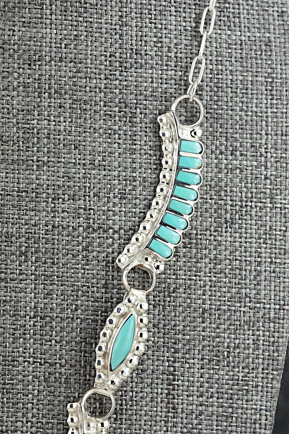 Turquoise & Sterling Silver Necklace and Earrings Set - Lucy Sheeyka - Image 6