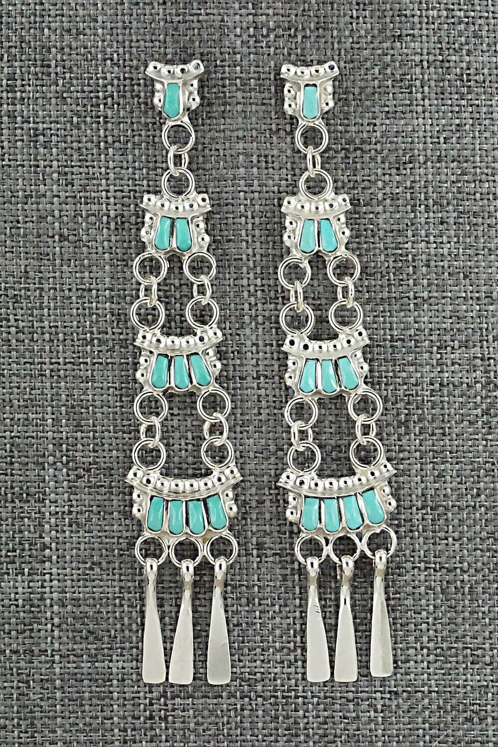Turquoise & Sterling Silver Necklace and Earrings Set - Lucy Sheeyka - Image 9