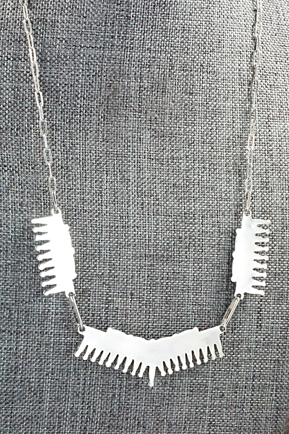 Turquoise & Sterling Silver Necklace and Earrings Set - Rena Cachini - Image 8