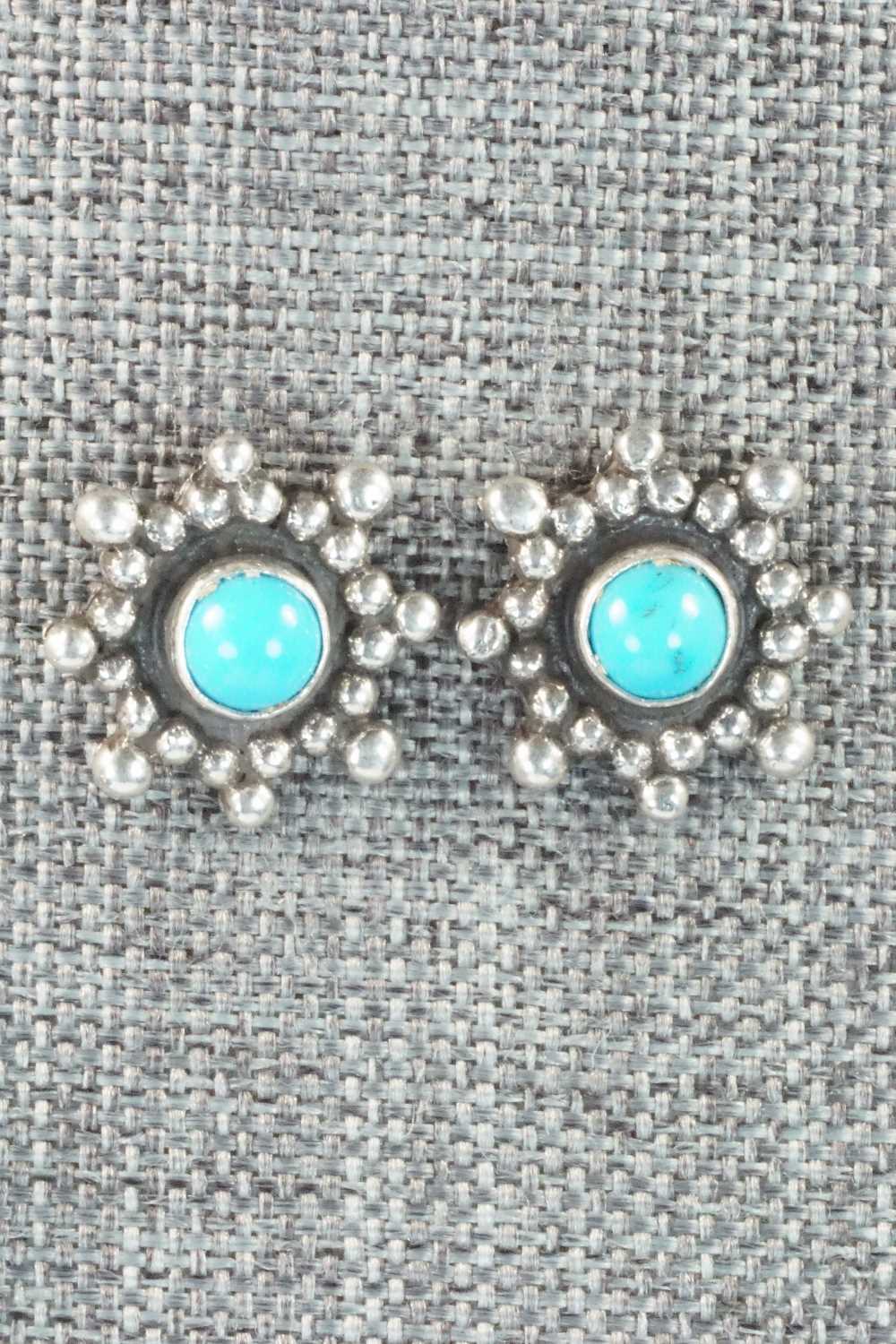 Turquoise & Sterling Silver Necklace and Earrings Set - Roie Jaque - Image 4