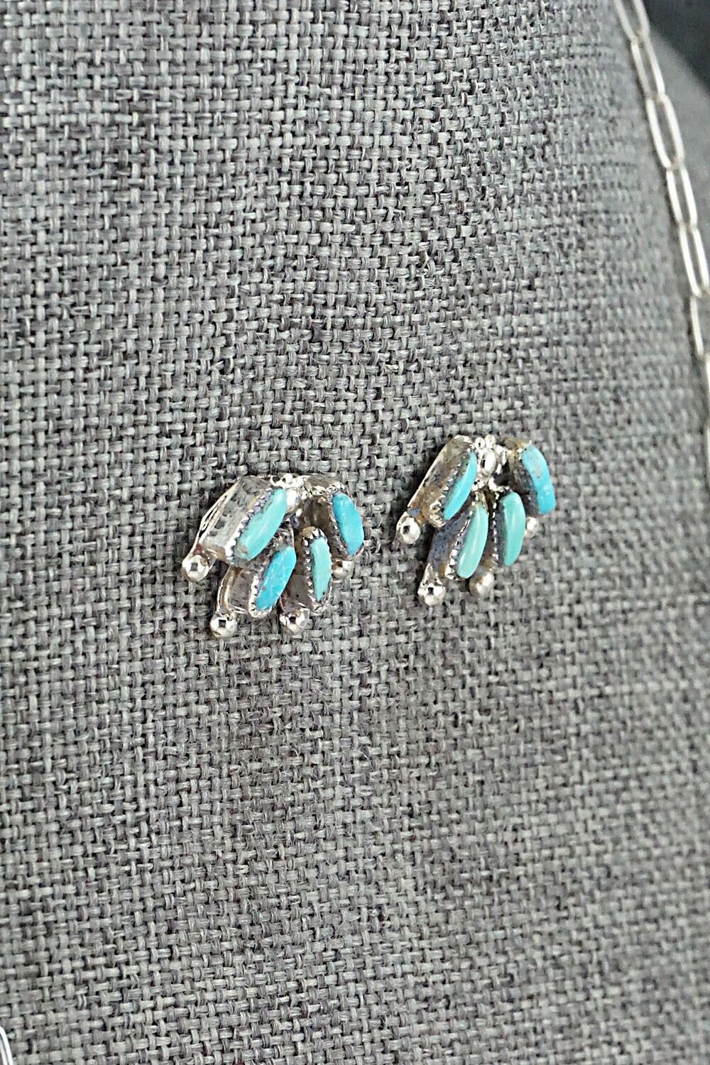 Turquoise & Sterling Silver Necklace and Earrings Set - Veronica Yawakia - Image 9