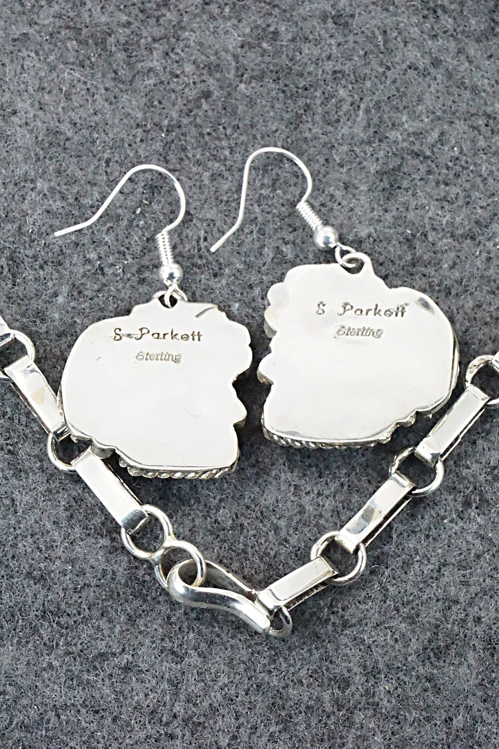 Turquoise & Sterling Silver Necklace & Earrings Set - Sandra Parkett - Image 11