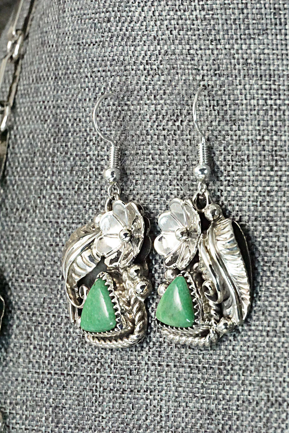 Turquoise & Sterling Silver Necklace & Earrings Set - Sandra Parkett - Image 8