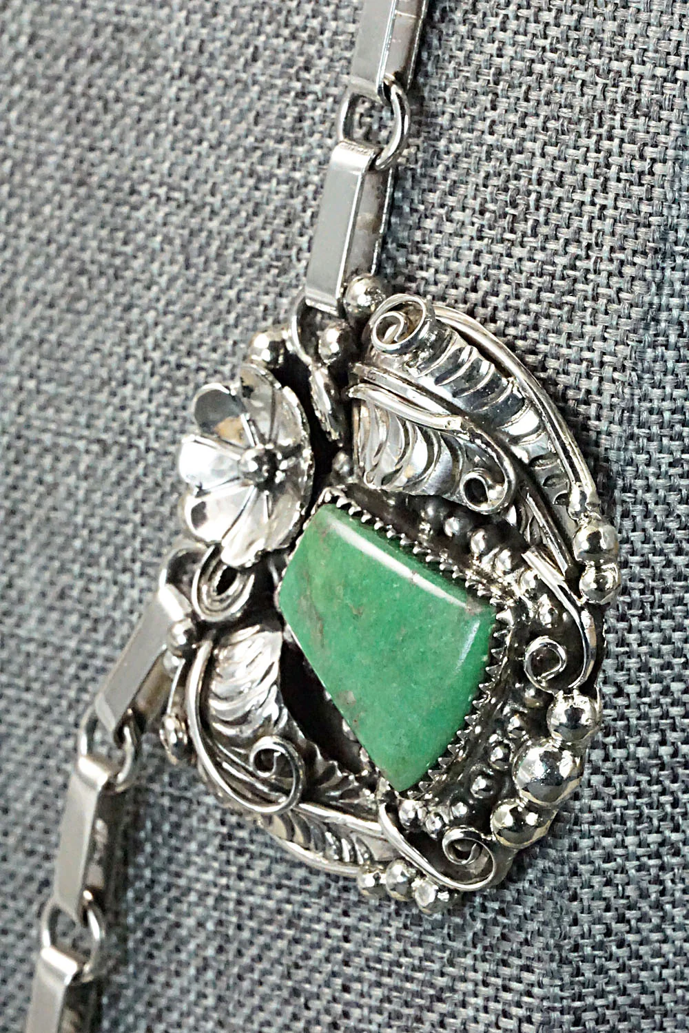 Turquoise & Sterling Silver Necklace & Earrings Set - Sandra Parkett - Image 9