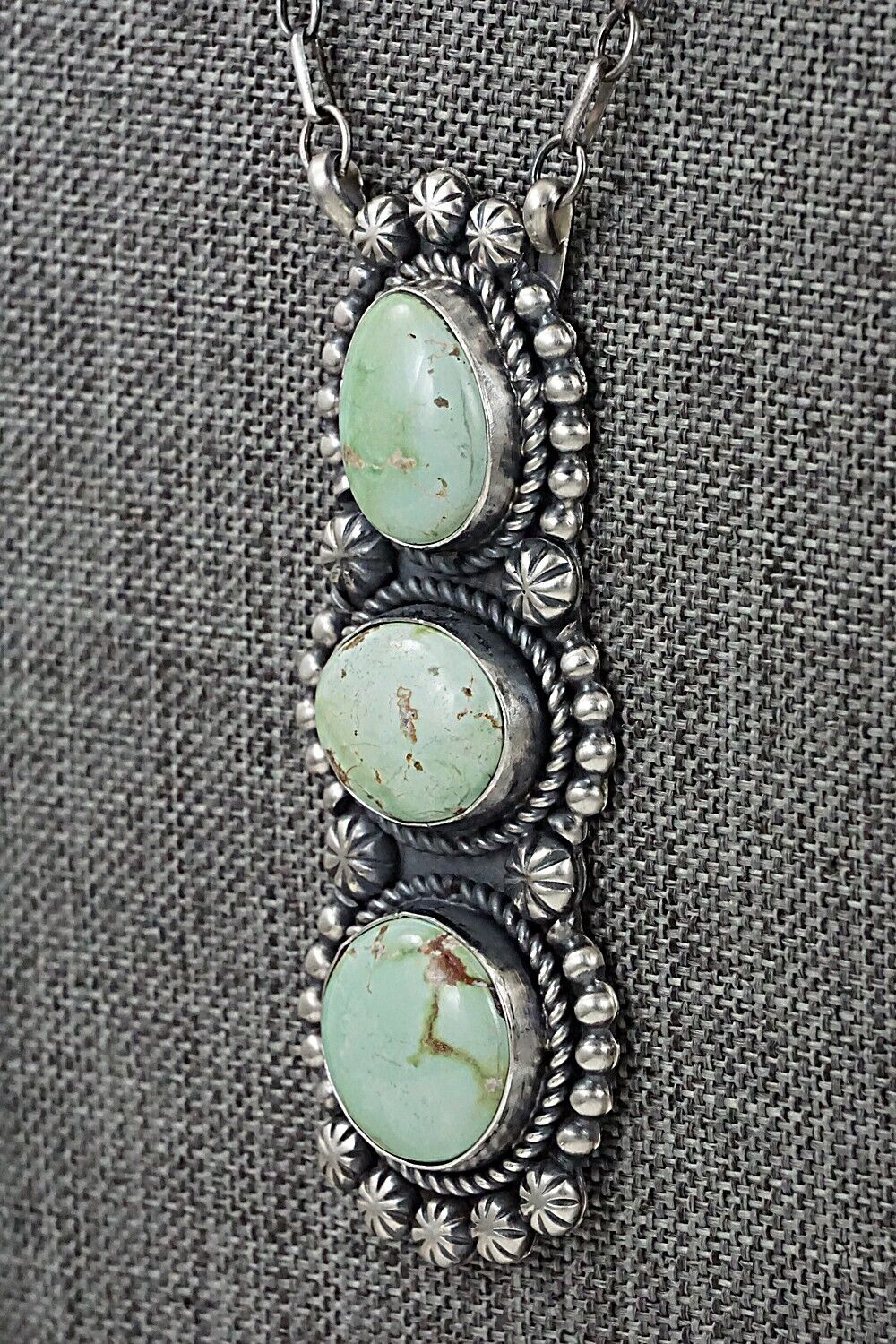 Turquoise & Sterling Silver Necklace - Jeff James - Image 3