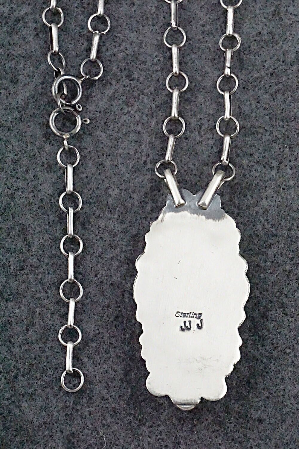 Turquoise & Sterling Silver Necklace - Jeff James - Image 5