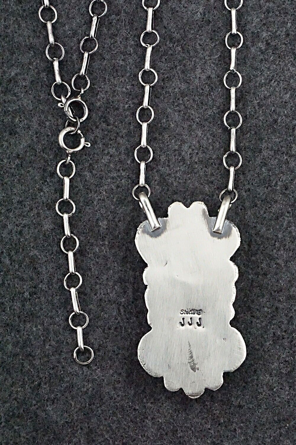 Turquoise & Sterling Silver Necklace - Jeff James - Image 5