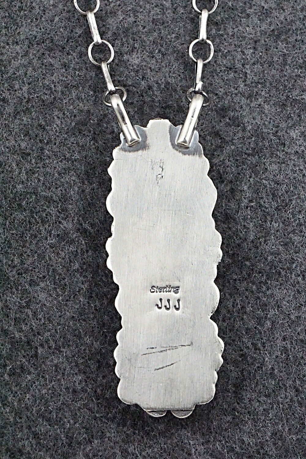 Turquoise & Sterling Silver Necklace - Jeff James - Image 5