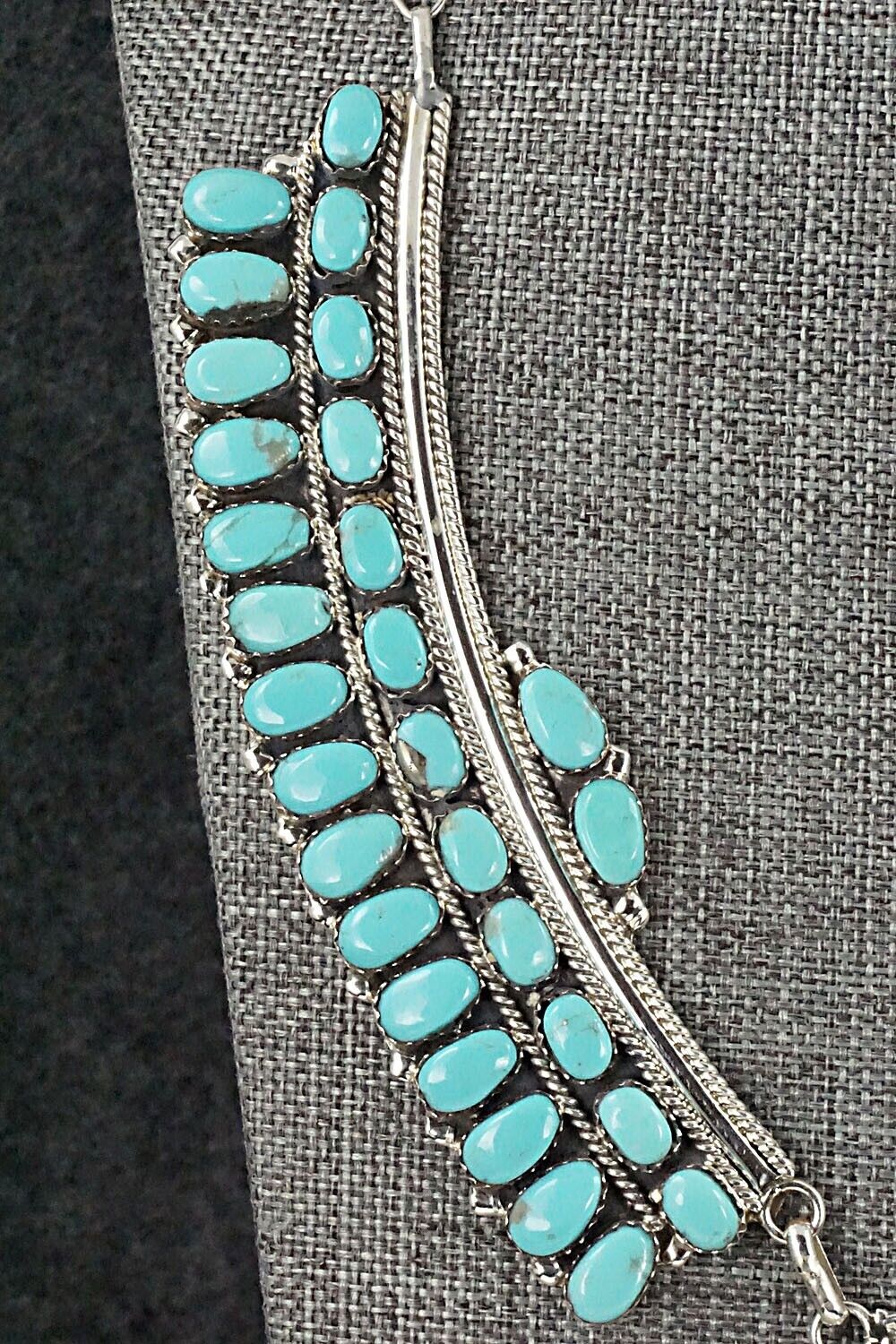 Turquoise & Sterling Silver Necklace - Jesse Williams - Image 4