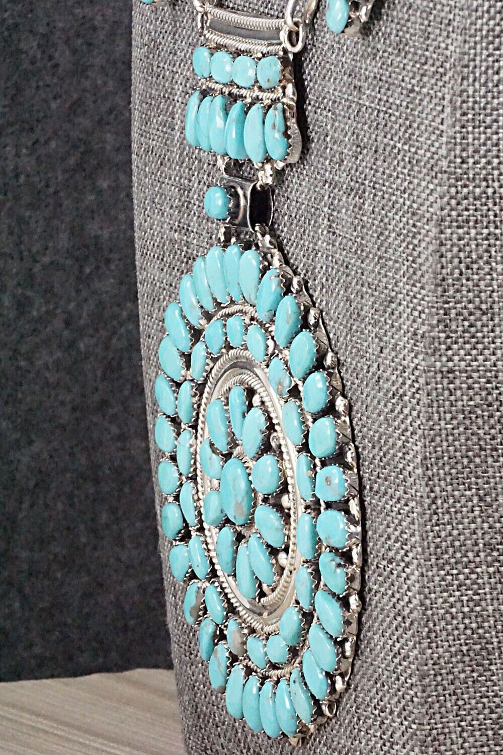 Turquoise & Sterling Silver Necklace - Jesse Williams - Image 7