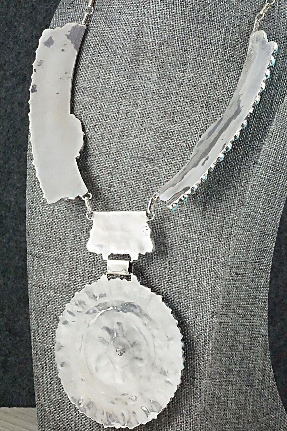 Turquoise & Sterling Silver Necklace - Jesse Williams - Image 8