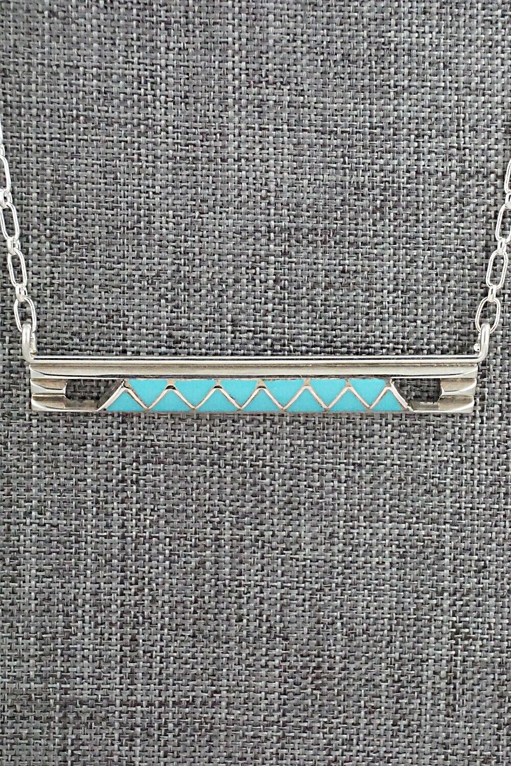 Turquoise & Sterling Silver Necklace - Laurie Kallestewa - Image 4