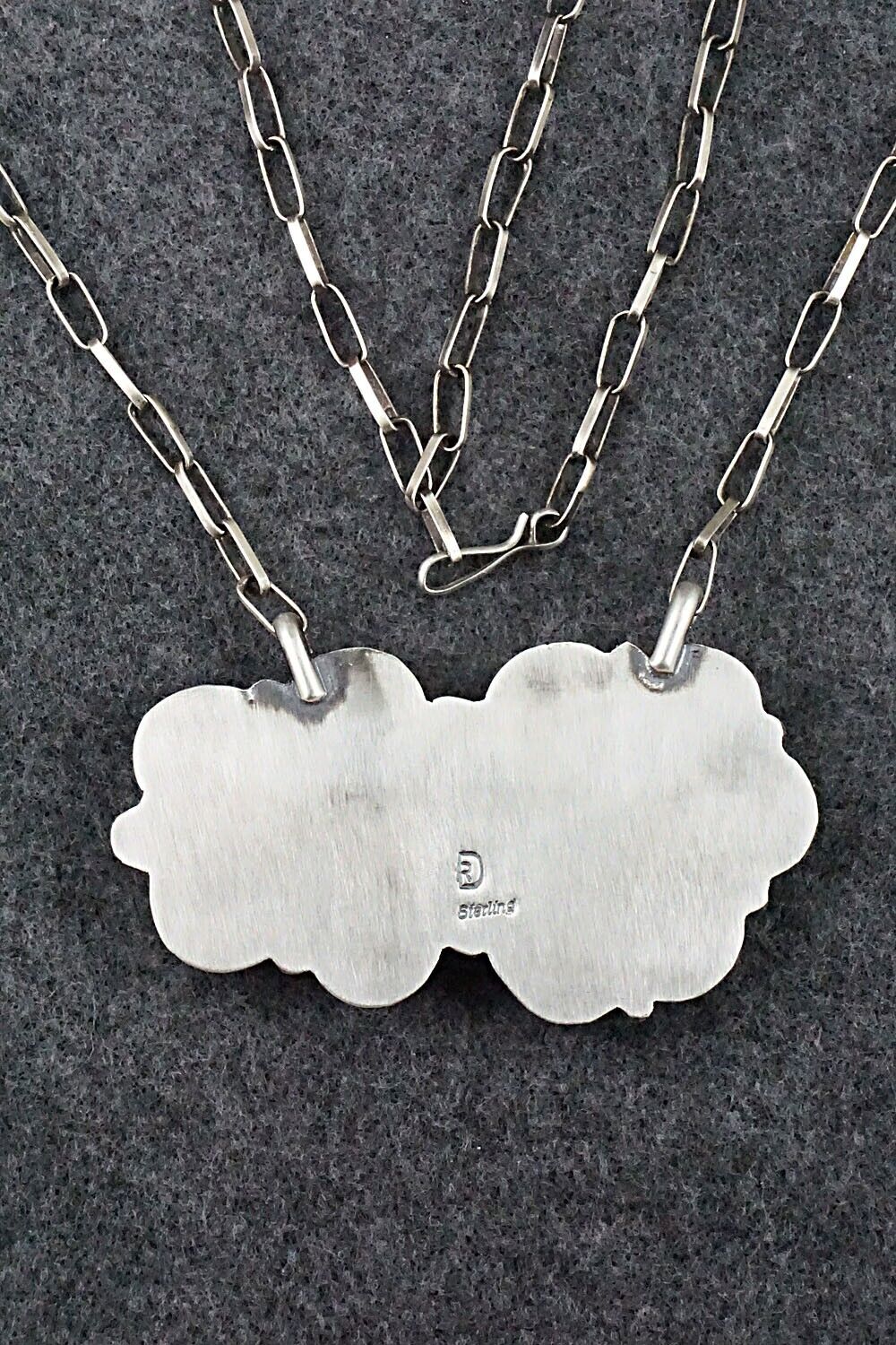 Turquoise & Sterling Silver Necklace - Raymond Delgarito - Image 6