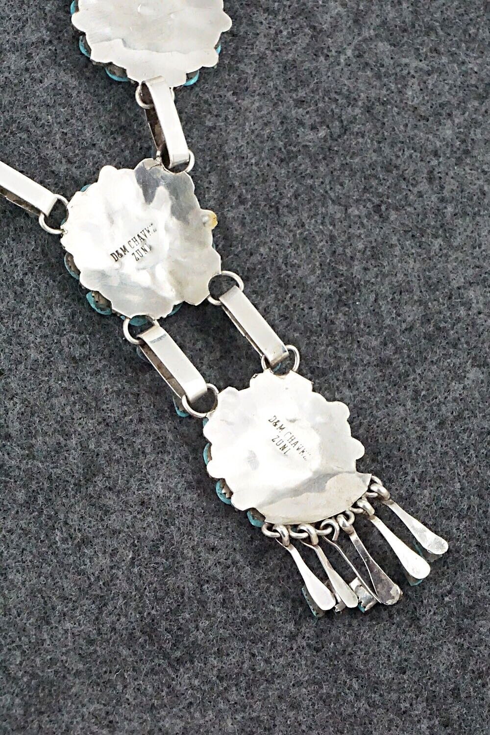 Turquoise & Sterling Silver Necklace Set - Merlinda Chavez - Image 12