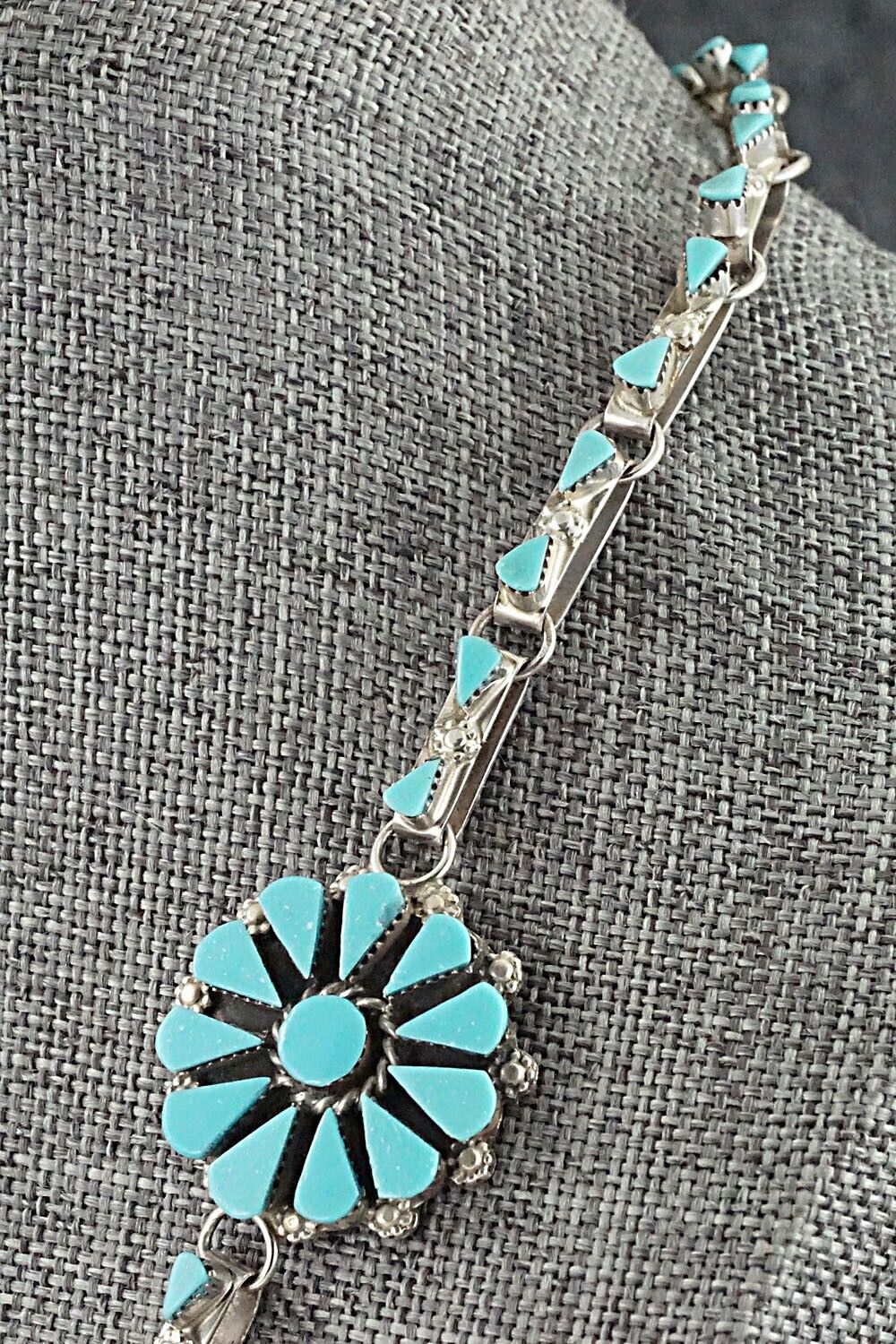 Turquoise & Sterling Silver Necklace Set - Merlinda Chavez - Image 7