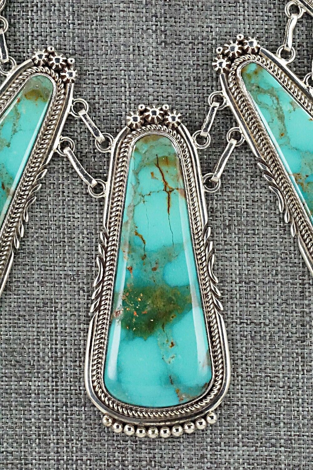 Turquoise & Sterling Silver Necklace Set - Oliver Smith - Image 3