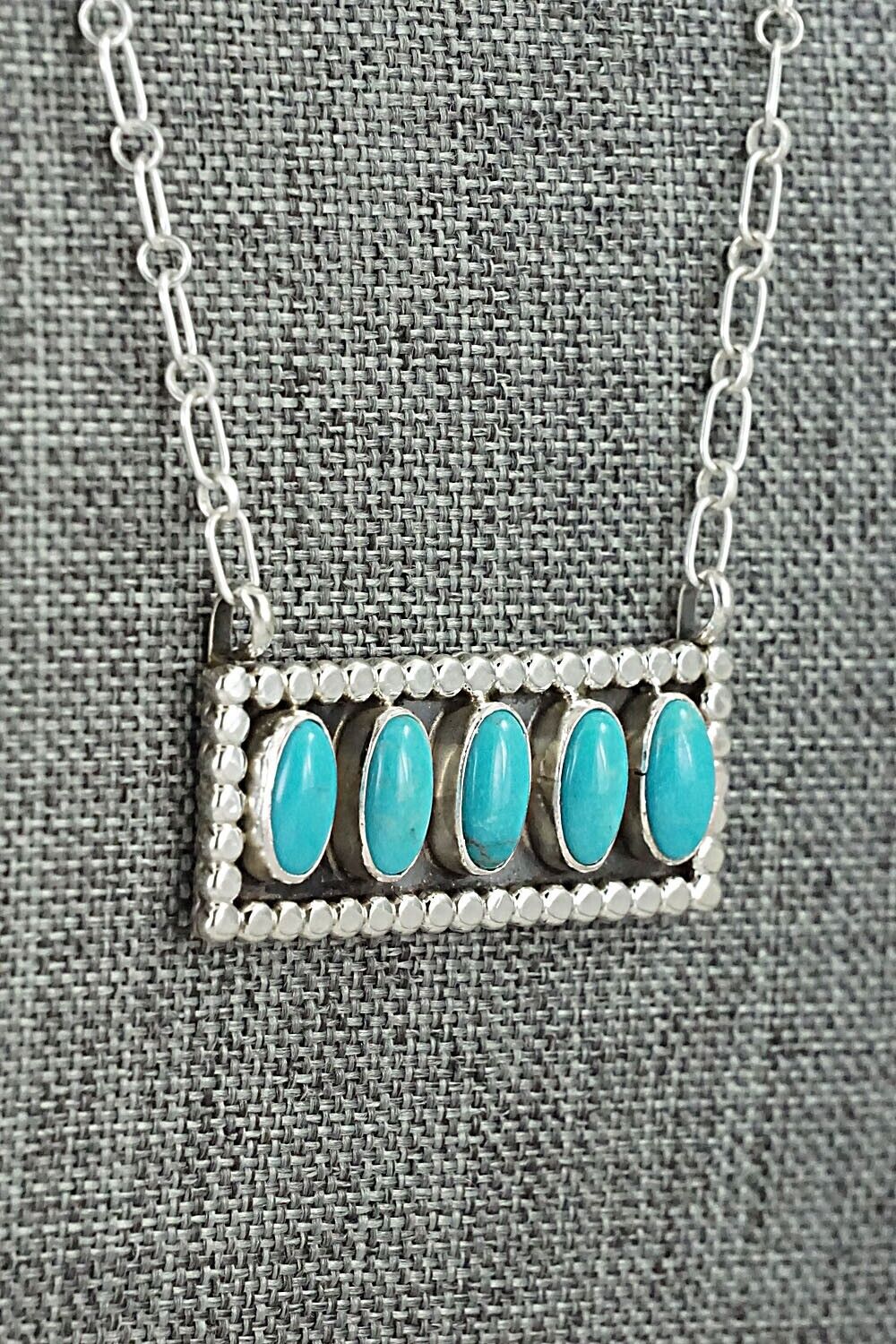 Turquoise & Sterling Silver Necklace - Sharon McCarthy - Image 3