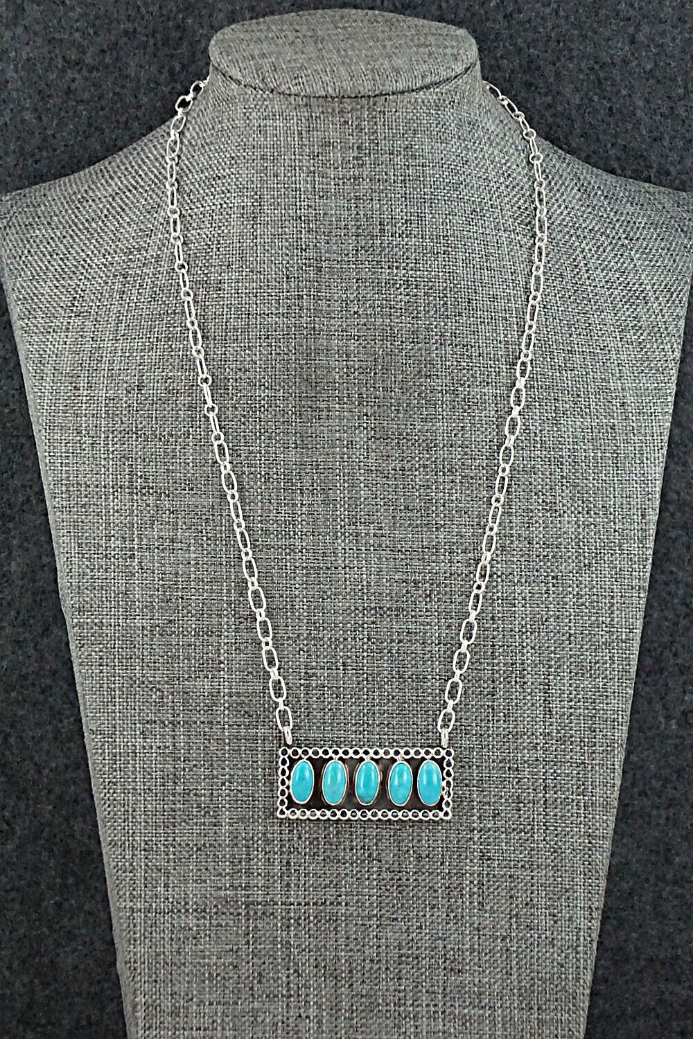 Turquoise & Sterling Silver Necklace - Sharon McCarthy - Image 4
