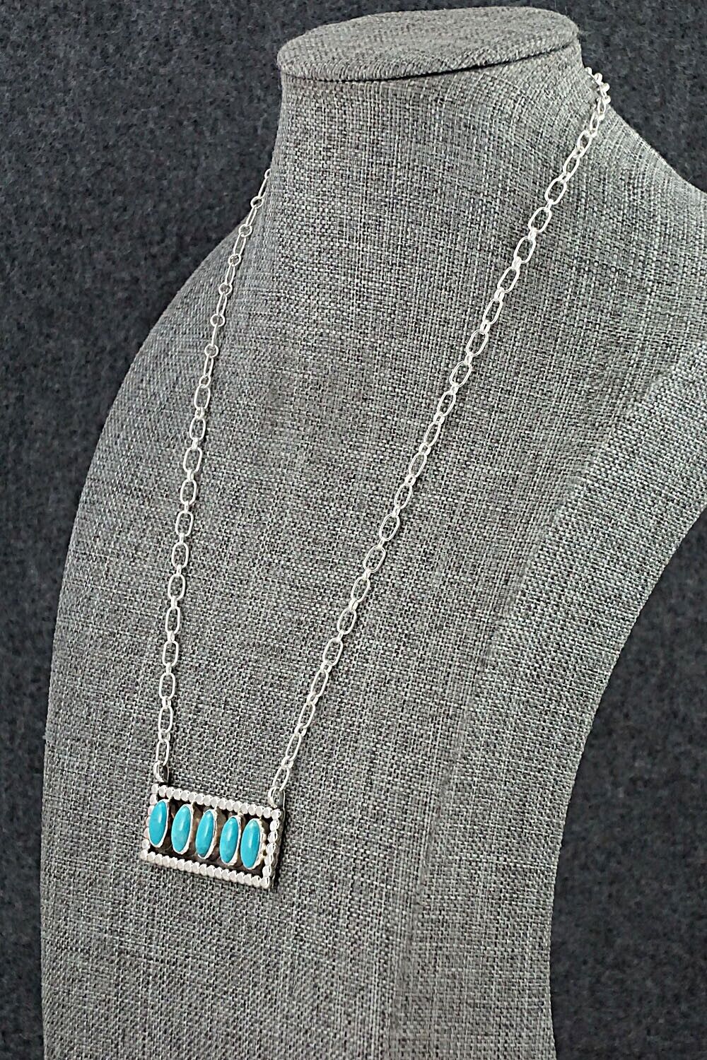 Turquoise & Sterling Silver Necklace - Sharon McCarthy - Image 5