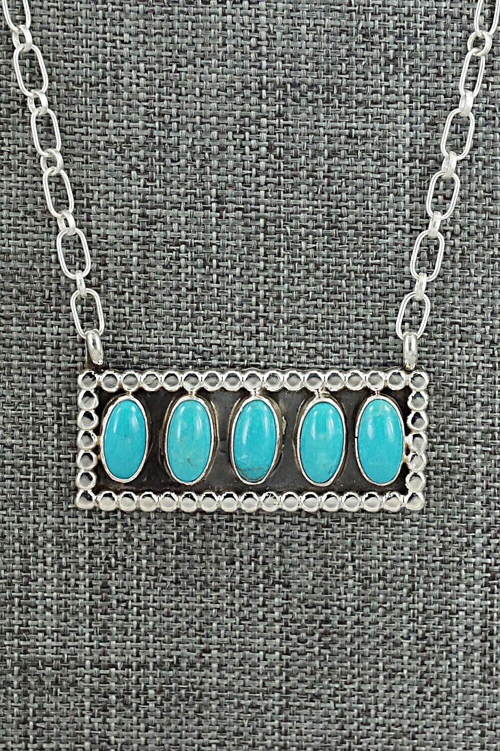 Turquoise & Sterling Silver Necklace - Sharon McCarthy - Image 7