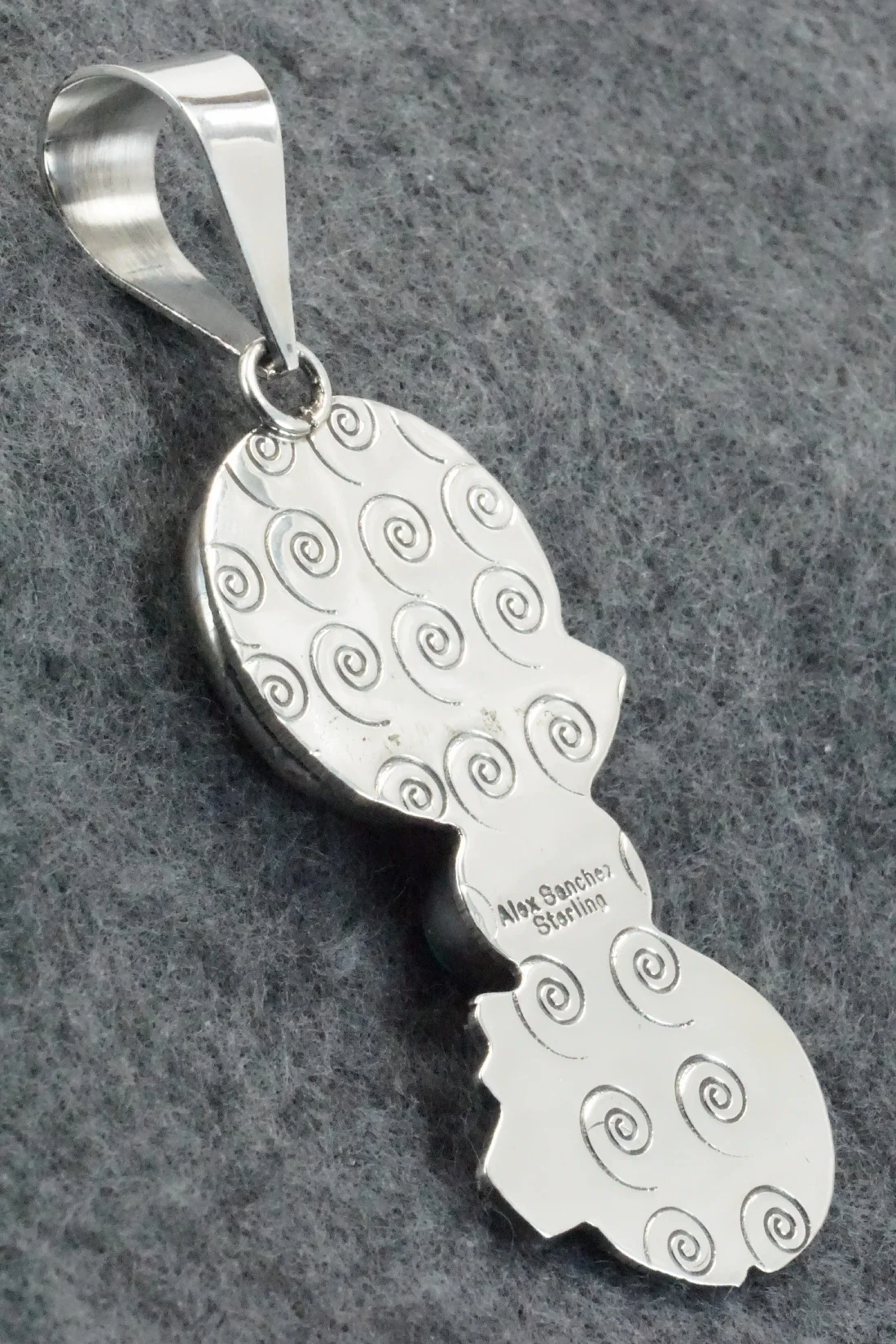 Turquoise & Sterling Silver Pendant - Alex Sanchez - Image 4