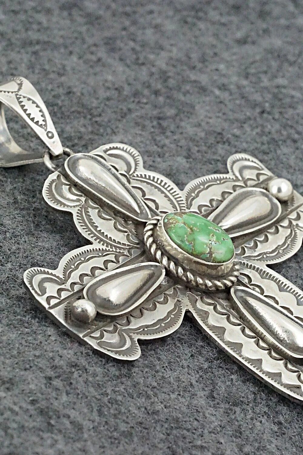 Turquoise & Sterling Silver Pendant - Alex Sanchez - Image 3