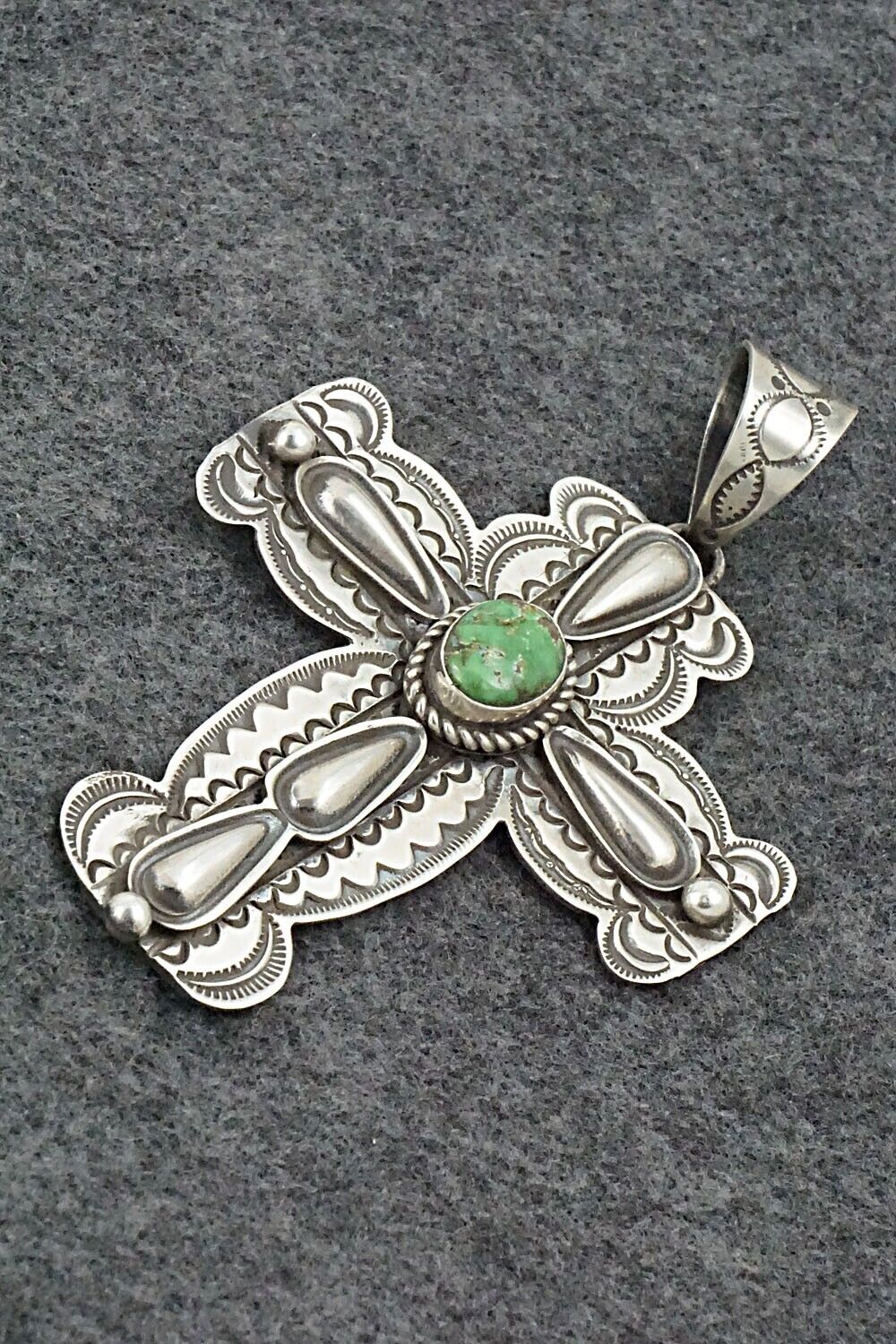 Turquoise & Sterling Silver Pendant - Alex Sanchez - Image 5