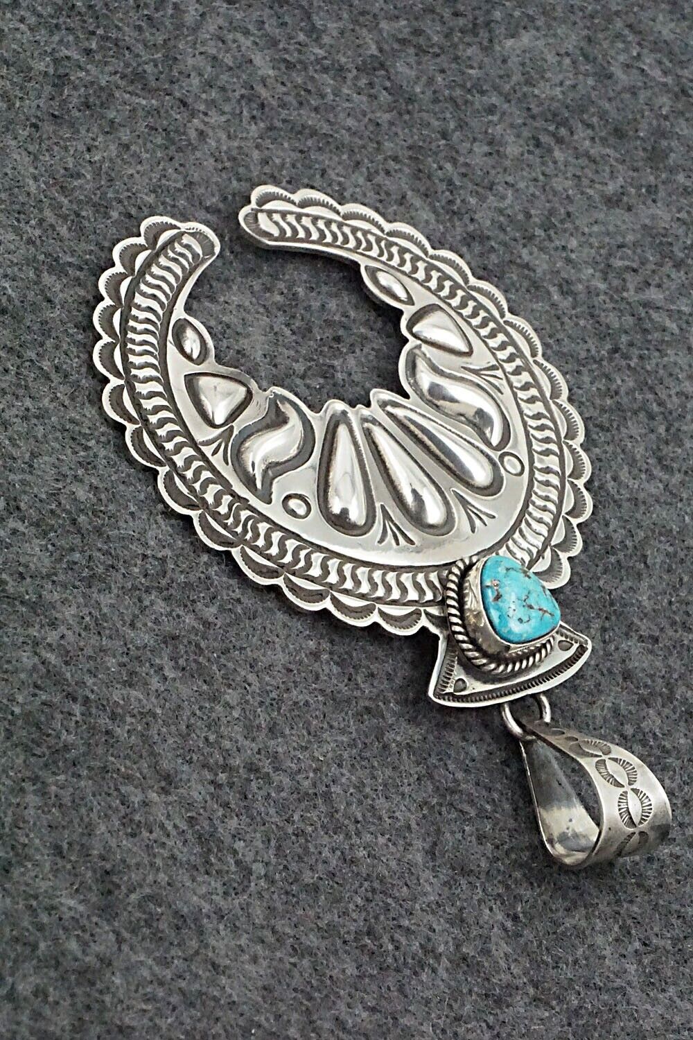 Turquoise & Sterling Silver Pendant - Alex Sanchez - Image 4
