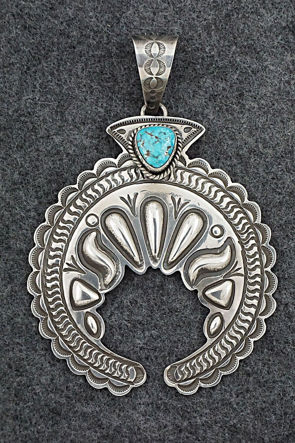 Turquoise & Sterling Silver Pendant - Alex Sanchez - Image 7