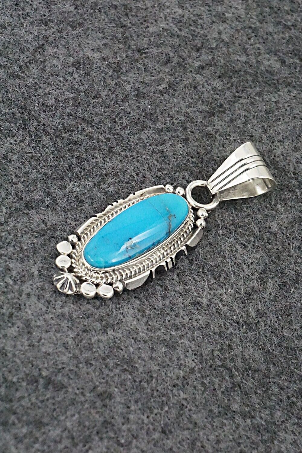 Turquoise & Sterling Silver Pendant - Daniel Benally - Image 4