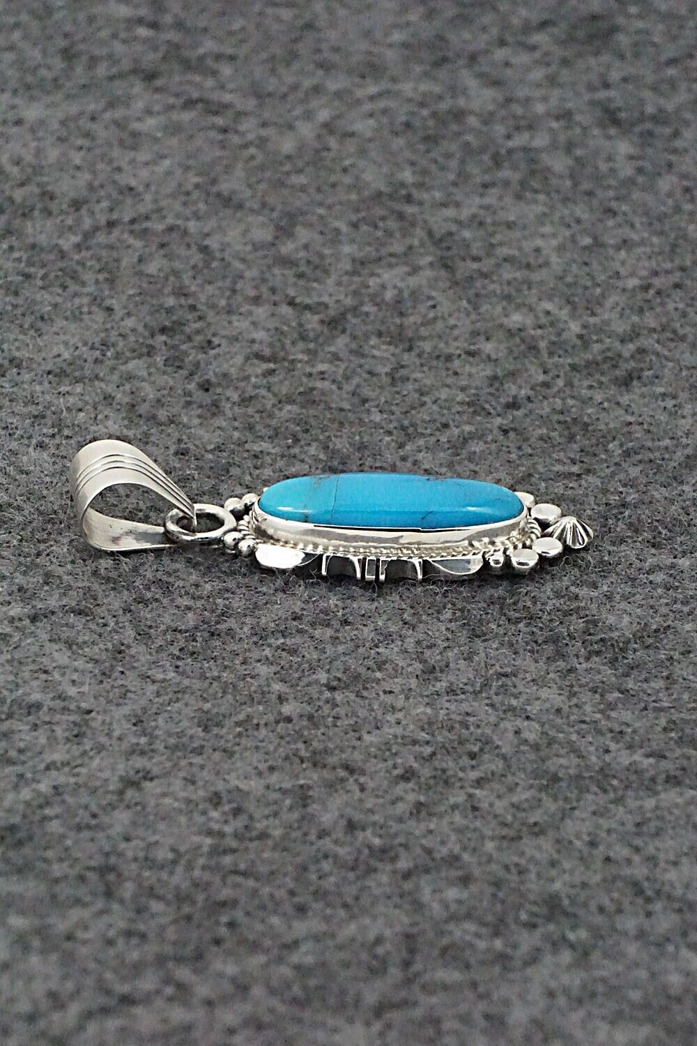 Turquoise & Sterling Silver Pendant - Daniel Benally - Image 5