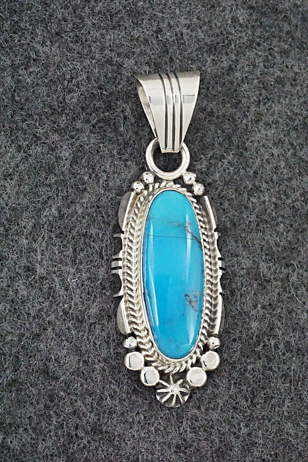 Turquoise & Sterling Silver Pendant - Daniel Benally - Image 7