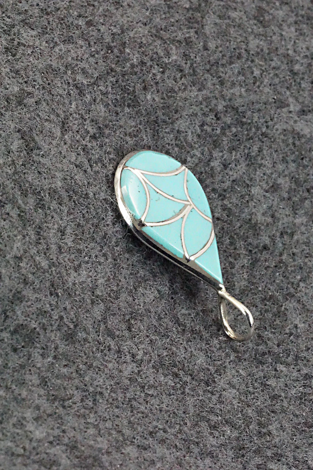 Turquoise & Sterling Silver Pendant - Delorna Lahi - Image 3
