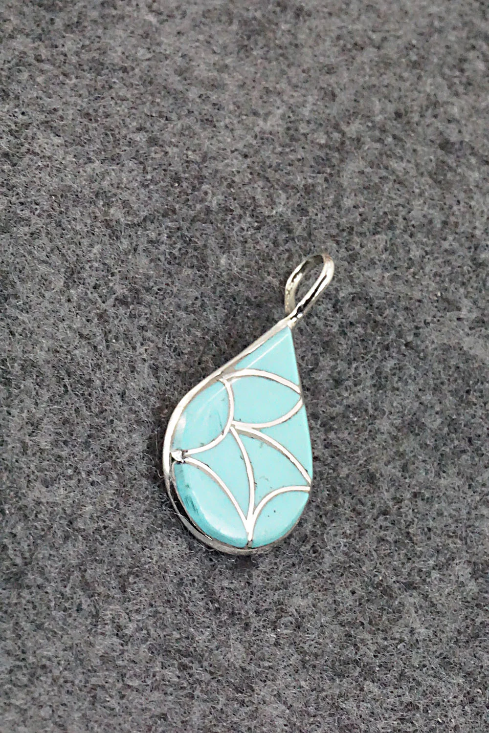 Turquoise & Sterling Silver Pendant - Delorna Lahi - Image 4