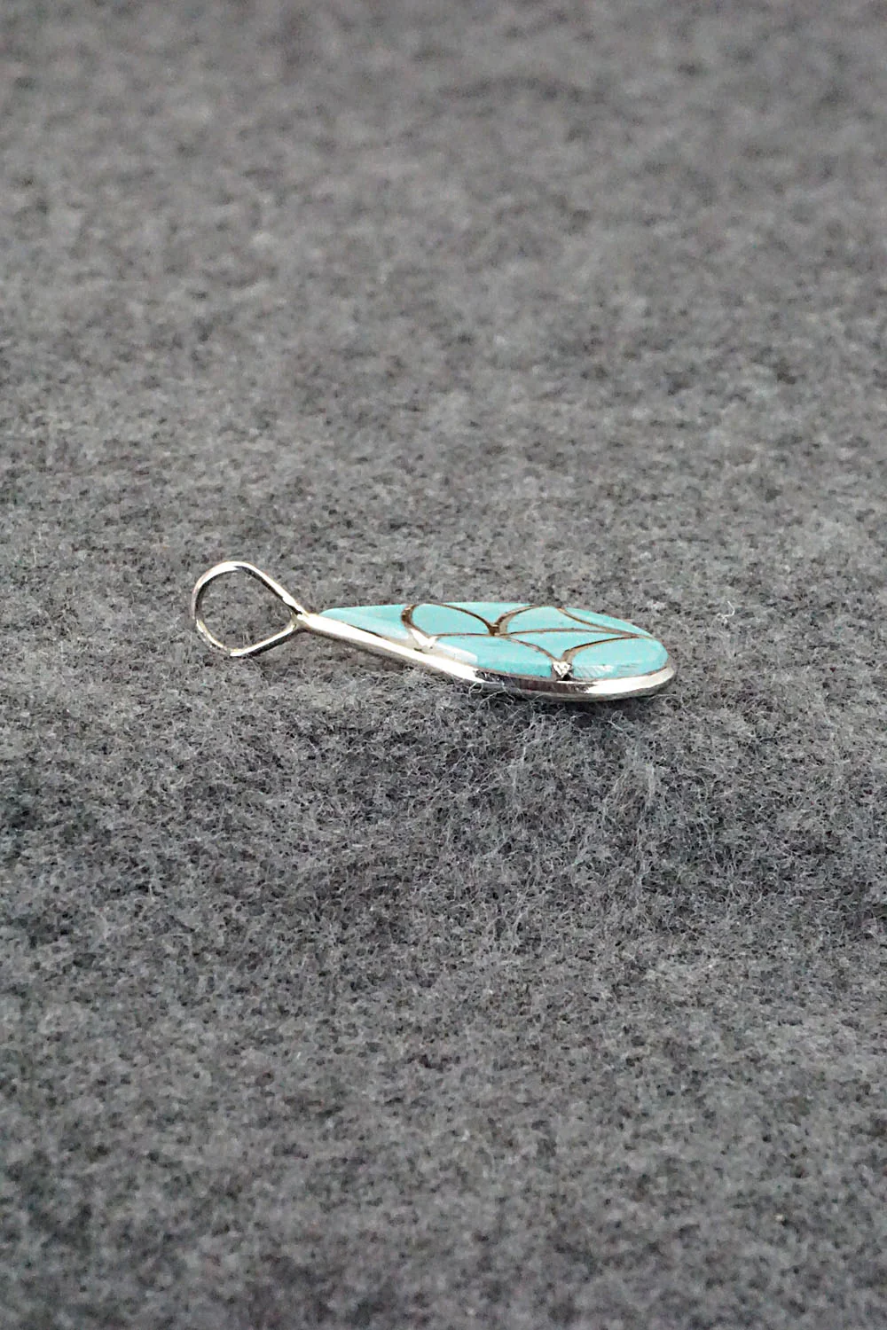 Turquoise & Sterling Silver Pendant - Delorna Lahi - Image 6