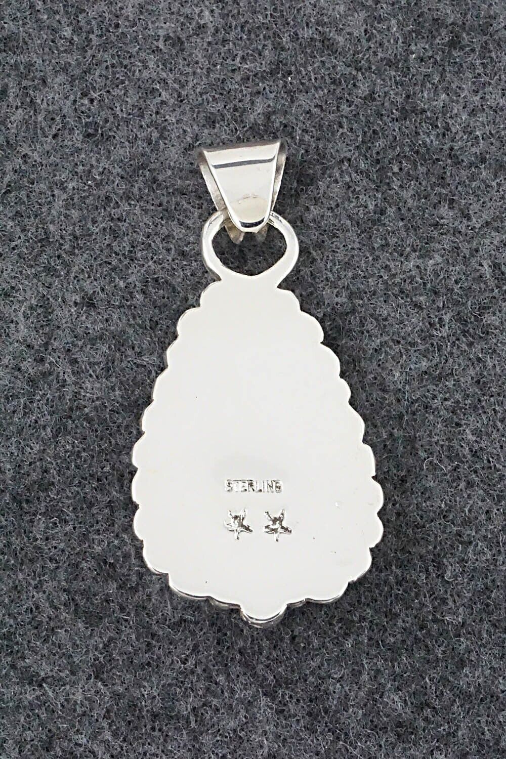 Turquoise & Sterling Silver Pendant - Fredrick Koruh Jr. - Image 6