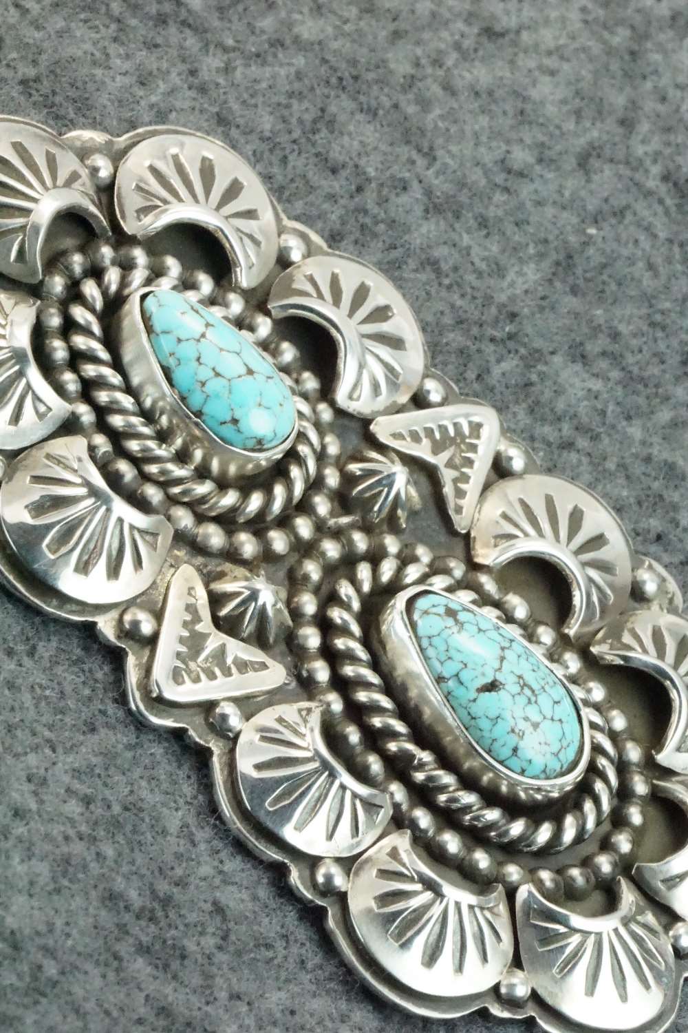 Turquoise & Sterling Silver Pendant - James Lee Jr - Image 5
