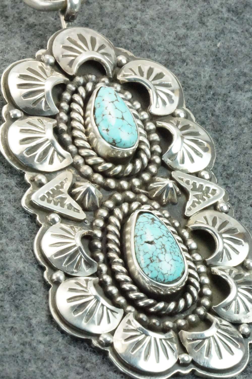 Turquoise & Sterling Silver Pendant - James Lee Jr - Image 6
