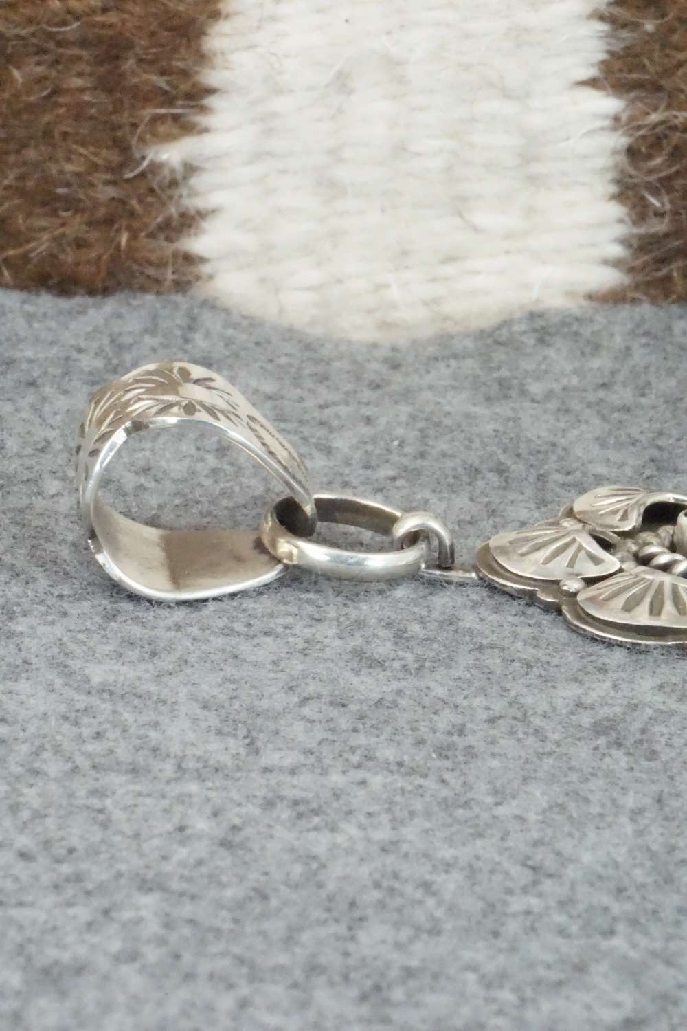 Turquoise & Sterling Silver Pendant - James Lee Jr - Image 7