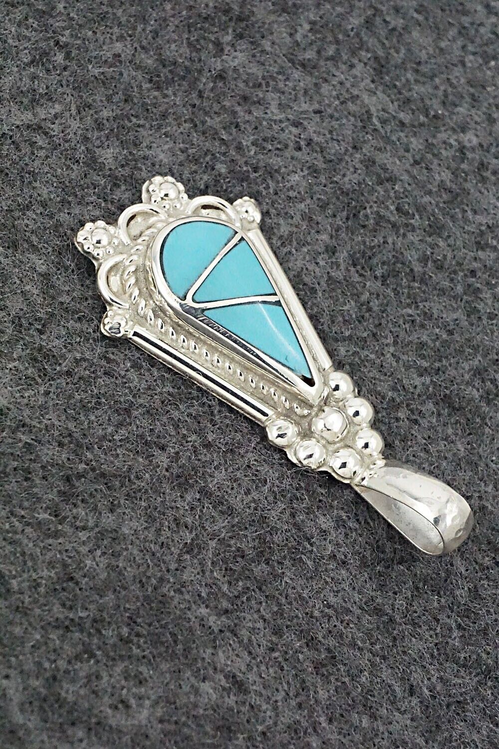 Turquoise & Sterling Silver Pendant - Juanita Yatsatie - Image 3