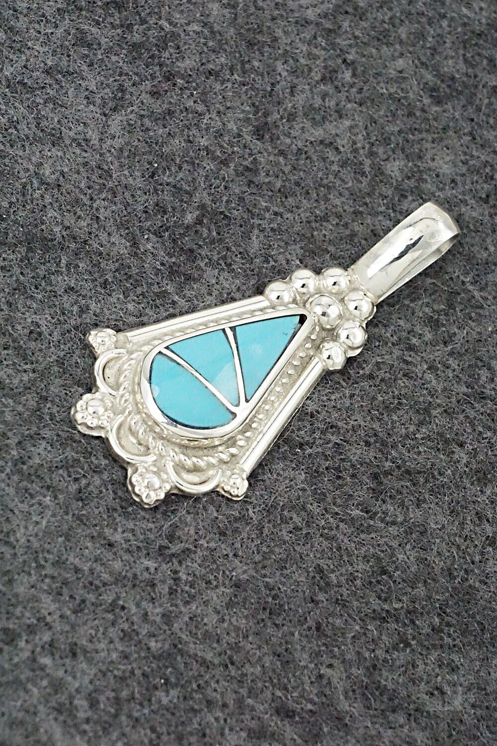 Turquoise & Sterling Silver Pendant - Juanita Yatsatie - Image 4