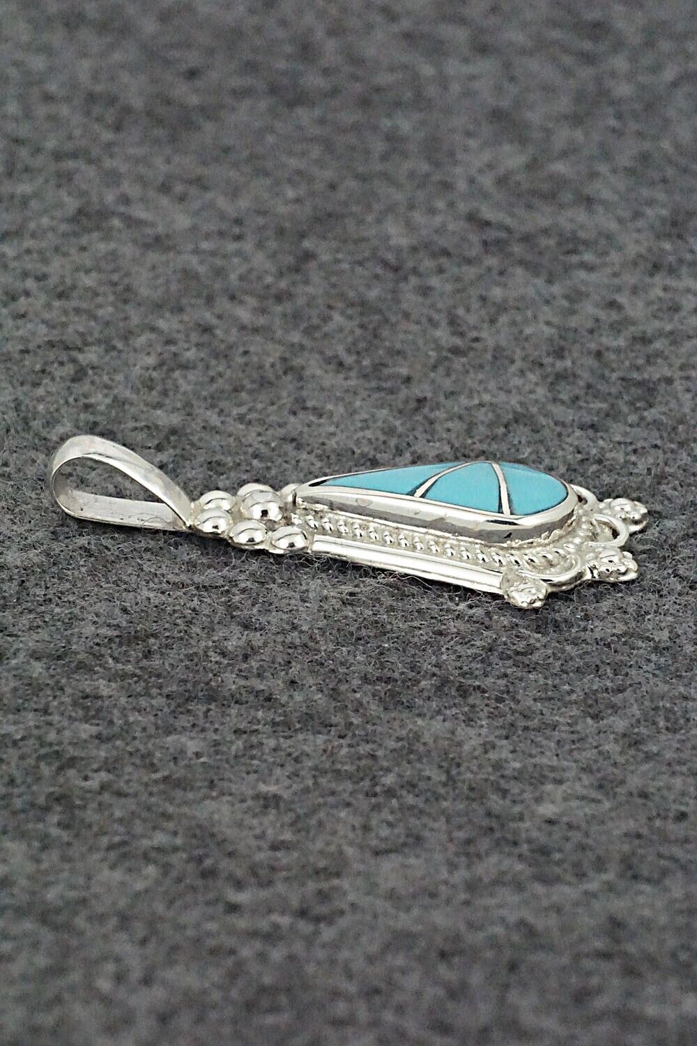 Turquoise & Sterling Silver Pendant - Juanita Yatsatie - Image 5