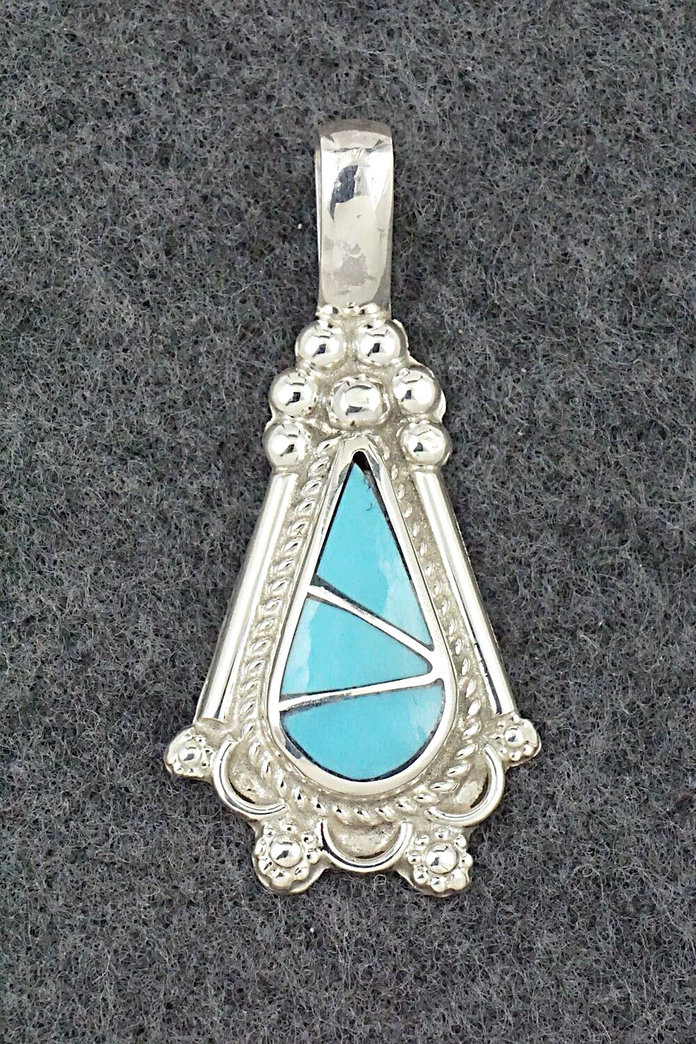 Turquoise & Sterling Silver Pendant - Juanita Yatsatie - Image 7