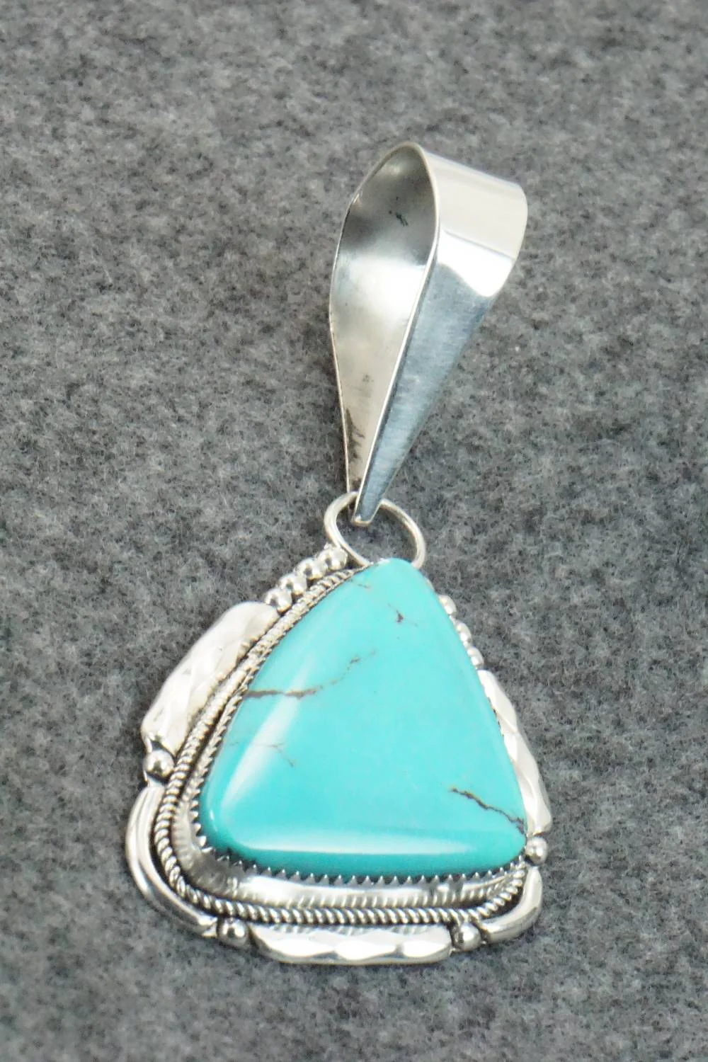Turquoise & Sterling Silver Pendant - Kenny Calavaza - Image 3