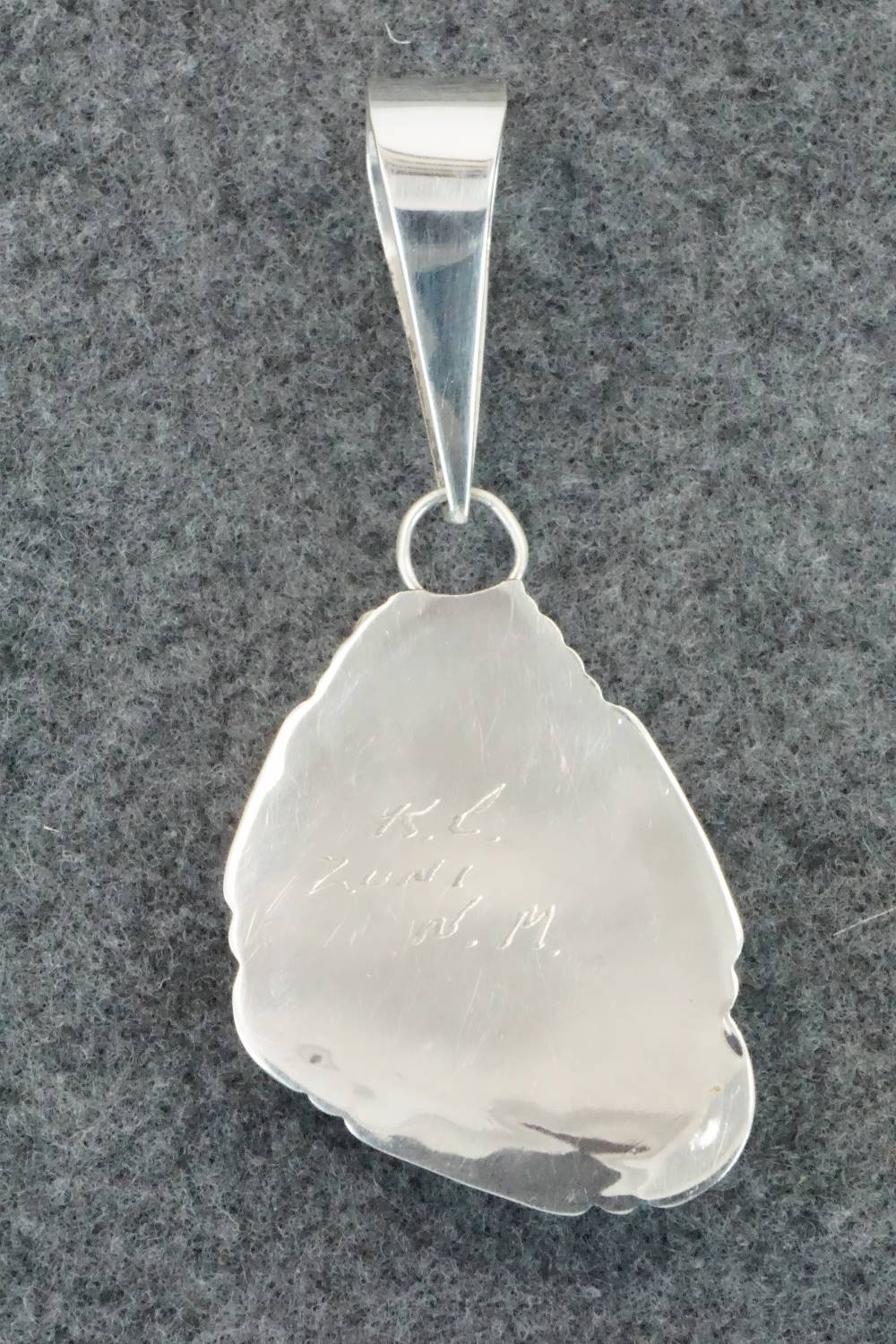 Turquoise & Sterling Silver Pendant - Kenny Calavaza - Image 4