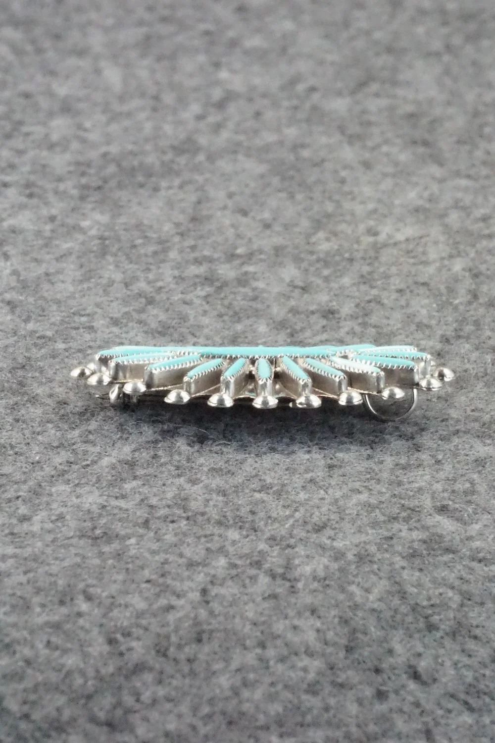 Turquoise & Sterling Silver Pendant/ Pin - Lance Waatsa - Image 3