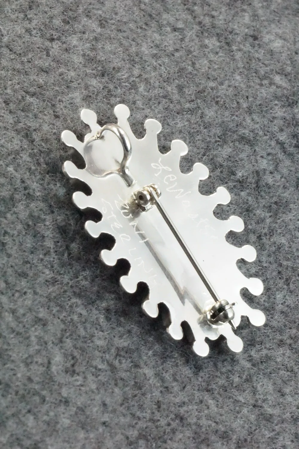 Turquoise & Sterling Silver Pendant/ Pin - Lance Waatsa - Image 4